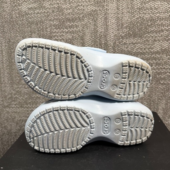 Crocs Classic Crush Clog Women Size 8 Blue Platform Sandals 207521-4SS - Picture 6 of 8